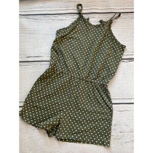 Old Navy green polka dot romper